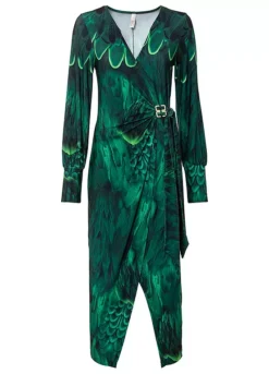 Printed Midi Wrap Party Dress -Enchanted Styles Printed Midi Wrap Party Dress976118FRSC