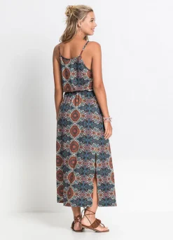 Printed Sleeveless Maxi Dress -Enchanted Styles Printed Sleeveless Maxi Dress962773FRSP W02