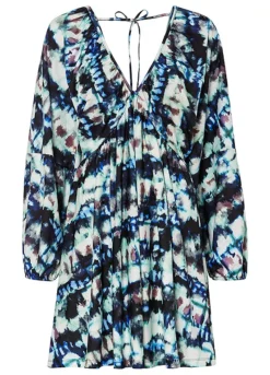 Printed V-Neck Tunic Dress -Enchanted Styles Printed V Neck Tunic Dress913359FRSC