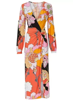 Printed Wrap Maxi Dress -Enchanted Styles Printed Wrap Maxi Dress934039FRSC