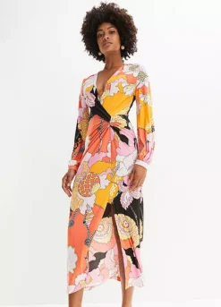 Printed Wrap Maxi Dress -Enchanted Styles Printed Wrap Maxi Dress934039FRSP