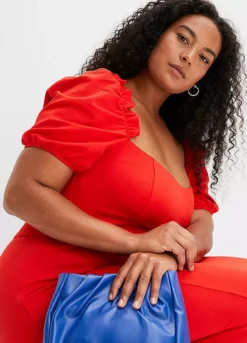 Puff Sleeve Party Dress -Enchanted Styles Puff Sleeve Party Dress918878FRSB W02