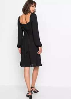 Puff Sleeve Square Neck Dress -Enchanted Styles Puff Sleeve Square Neck Dress962689FRSP W01