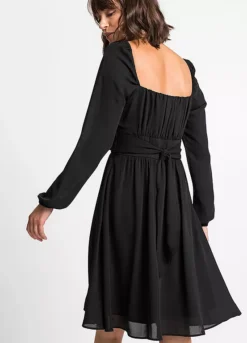 Puff Sleeve Square Neck Dress -Enchanted Styles Puff Sleeve Square Neck Dress962689FRSP W03