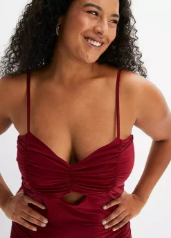 Ruched Cut-Out Party Dress -Enchanted Styles Ruched Cut Out Party Dress963479FRSB W02