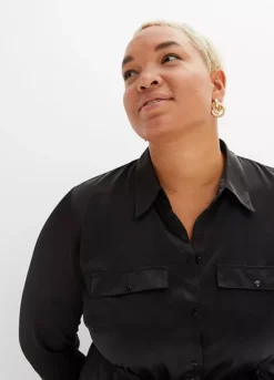 Satin Shirt Dress -Enchanted Styles Satin Shirt Dress936935FRSB W02