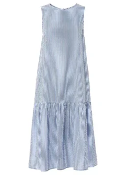 Seersucker Stripy Dress -Enchanted Styles Seersucker Stripy Dress940202FRSC