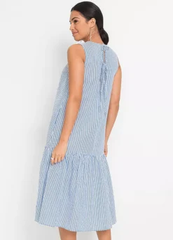 Seersucker Stripy Dress -Enchanted Styles Seersucker Stripy Dress940202FRSP W01