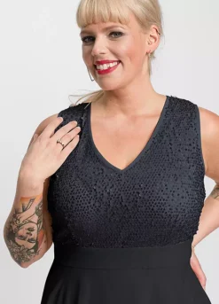 Sequin Bodice Party Dress -Enchanted Styles Sequin Bodice Party Dress976592FRSB W02