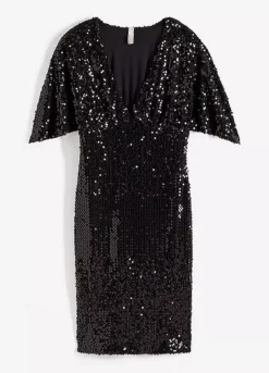Short Sleeve Sequin Party Dress -Enchanted Styles Short Sleeve Sequin Party Dress903624FRSC