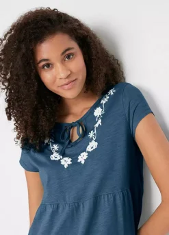 Short Sleeve Tunic Dress -Enchanted Styles Short Sleeve Tunic Dress905091FRSP W02