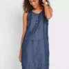 Sleeveless Denim Dress -Enchanted Styles Sleeveless Denim Dress935044FRSP