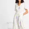 Smocked Floral Midi Dress -Enchanted Styles Smocked Floral Midi Dress952416FRSP