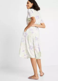 Smocked Floral Midi Dress -Enchanted Styles Smocked Floral Midi Dress952416FRSP W01