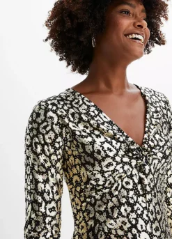 Sparkly Animal Print Party Dress -Enchanted Styles Sparkly Animal Print Party Dress923477FRSP W03