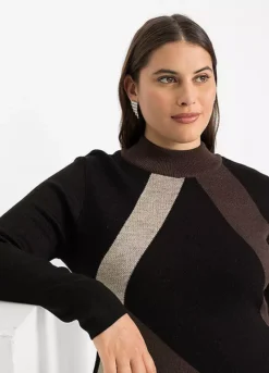 Stripe Knitted Dress -Enchanted Styles Stripe Knitted Dress969367FRSB W02