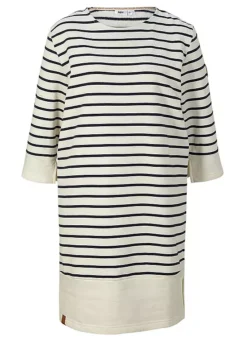 Striped Three-Quarter Sleeve Jumper Dress -Enchanted Styles Striped Three Quarter Sleeve Jumper Dress967812FRSC