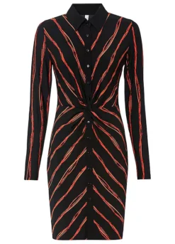 Stripy Button Through Shirt Dress -Enchanted Styles Stripy Button Through Shirt Dress944406FRSC