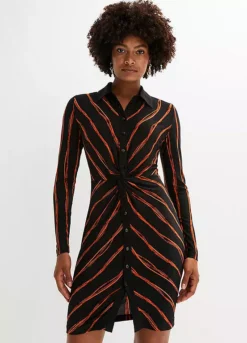Stripy Button Through Shirt Dress -Enchanted Styles Stripy Button Through Shirt Dress944406FRSP