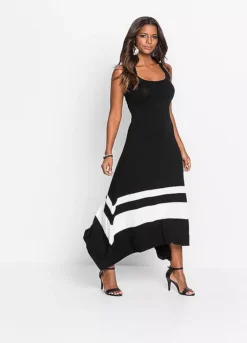 Stripy Hem Summer Dress -Enchanted Styles Stripy Hem Summer Dress923096FRSP W01