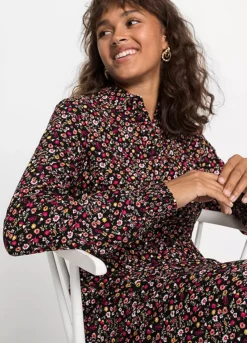 Sustainable Floral Print Midi Dress -Enchanted Styles Sustainable Floral Print Midi Dress974111FRSP W03