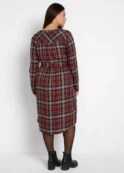 Tartan Shirt Dress -Enchanted Styles Tartan Shirt Dress939595FRSB W01