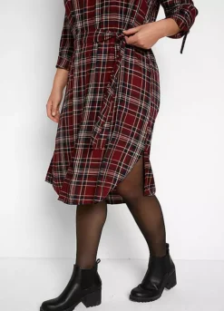 Tartan Shirt Dress -Enchanted Styles Tartan Shirt Dress939595FRSB W02