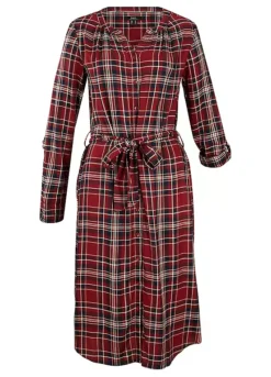 Tartan Shirt Dress -Enchanted Styles Tartan Shirt Dress939595FRSC