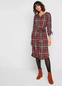 Tartan Shirt Dress -Enchanted Styles Tartan Shirt Dress939595FRSP