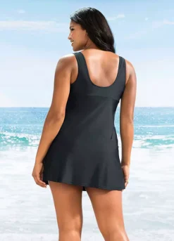 Tie Front Swim Dress 11 Tie Front Swim Dress -Enchanted Styles Tie Front Swim Dress948033FRSB W01