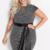 Tie Waist Checked Dress -Enchanted Styles Tie Waist Checked Dress911832FRSB