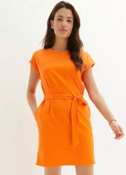 Tie Waist Jersey Dress