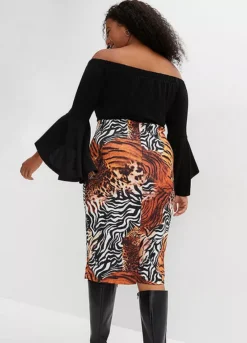Tiger Print Dress -Enchanted Styles Tiger Print Dress940841FRSB W01
