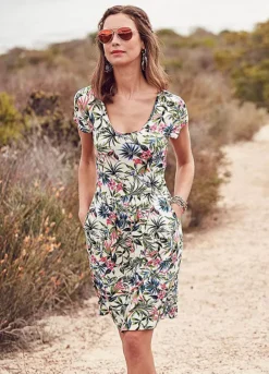 Tropical Print Dress -Enchanted Styles Tropical Print Dress959183FRSL