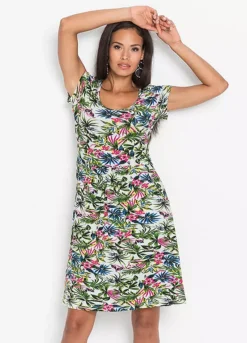 Tropical Print Dress