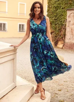 Tropical Print Maxi Dress -Enchanted Styles Tropical Print Maxi Dress969754FRSL