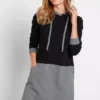 Two Tone Sweatshirt Dress -Enchanted Styles Two Tone Sweatshirt Dress936086FRSP