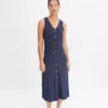 V-Neck Button Dress -Enchanted Styles V Neck Button Dress904248FRSP