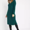 V-Neck Knitted Dress -Enchanted Styles V Neck Knitted Dress941959FRSP