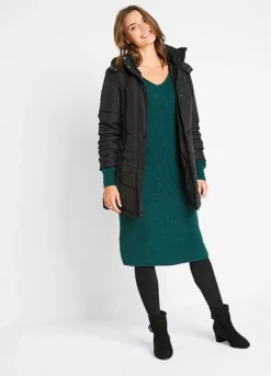 V-Neck Knitted Dress -Enchanted Styles V Neck Knitted Dress941959FRSP W03