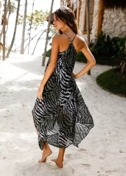 Zebra Print Beach Dress -Enchanted Styles Zebra Print Beach Dress920847FRSL W01