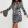 Zebra Stripe Dress 1 Zebra Stripe Dress -Enchanted Styles Zebra Stripe Dress930879FRSB